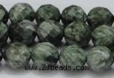 CSH09 15.5 inches 14mm faceted round natural seraphinite beads