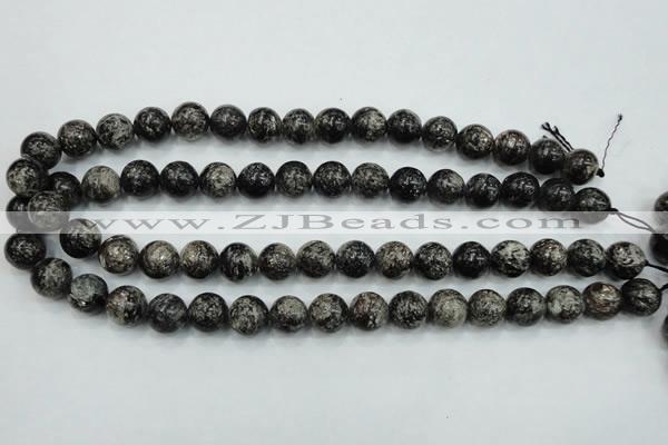 CSI03 15.5 inches 12mm round silver scale stone beads wholesale