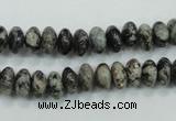 CSI04 15.5 inches 4*8mm rondelle silver scale stone beads wholesale