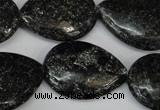 CSI107 15.5 inches 22*30mm flat teardrop silver scale stone beads