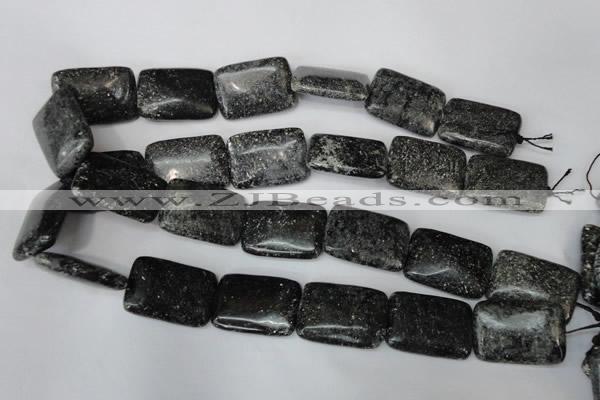 CSI117 15.5 inches 22*30mm rectangle silver scale stone beads