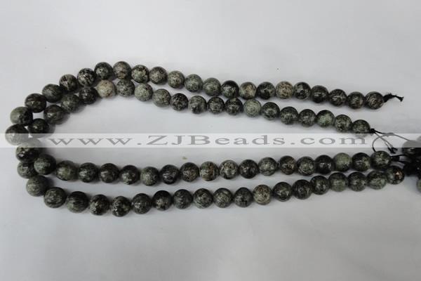 CSI12 15.5 inches 8mm round silver scale stone beads wholesale
