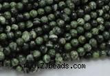 CSJ01 15.5 inches 4mm round green silver line jasper beads wholesale