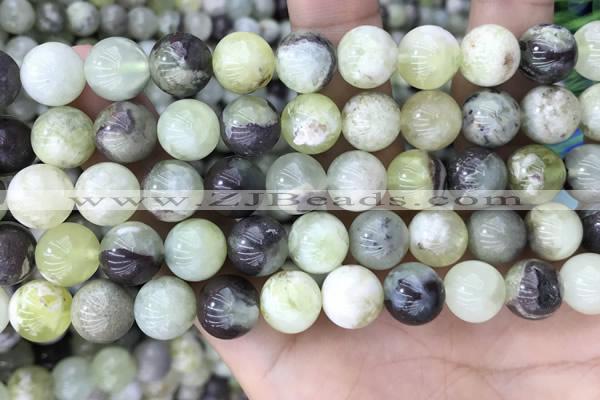 CSJ303 15.5 inches 10mm round serpentine new jade beads wholesale