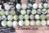 CSJ304 15.5 inches 12mm round serpentine new jade beads wholesale