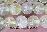 CSJ319 15.5 inches 6mm round serpentine new jade beads