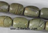 CSL107 15.5 inches 16*20mm drum silver leaf jasper beads wholesale