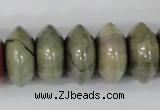 CSL110 15.5 inches 10*20mm rondelle silver leaf jasper beads wholesale
