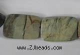 CSL121 15.5 inches 18*25mm faceted rectangle silver leaf jasper beads