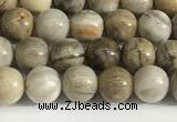 CSL150 15.5 inches 4mm round 

sliver leaf jasper beads wholesale