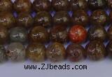 CSL221 15.5 inches 6mm round gold leaf jasper beads wholesale