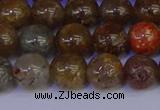 CSL223 15.5 inches 10mm round gold leaf jasper beads wholesale