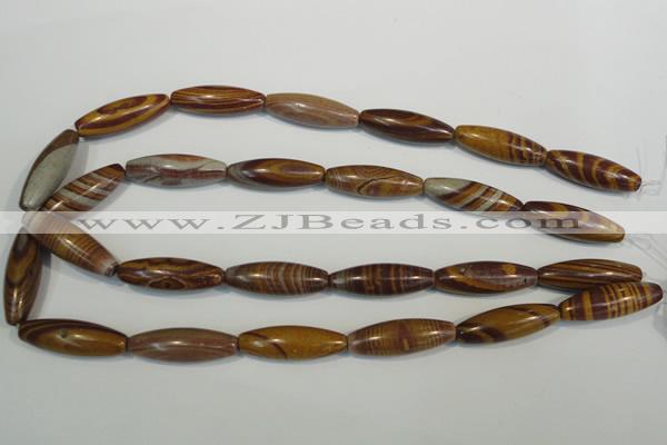 CSL82 15.5 inches 10*30mm rice silver leaf jasper beads wholesale