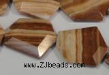 CSL86 15.5 inches 22*25mm freefrom silver leaf jasper beads wholesale