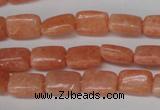 CSM18 15.5 inches 8*12mm rectangle salmon stone beads wholesale