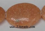 CSM40 15.5 inches 30*40mm oval salmon stone beads wholesale