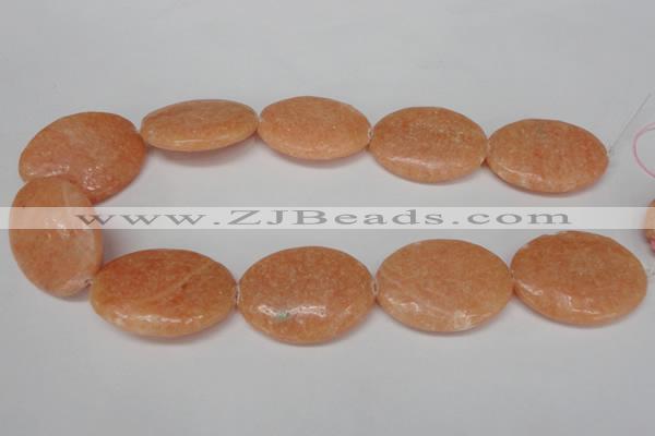 CSM40 15.5 inches 30*40mm oval salmon stone beads wholesale