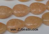 CSM45 15.5 inches 13*18mm flat teardrop salmon stone beads wholesale