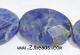 CSO25 15.5 inches A grade 8*12mm faceted oval sodalite beads