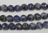 CSO302 15.5 inches 8mm faceted round Brazilian sodalite beads