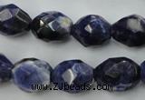 CSO368 15.5 inches 12*16mm faceted nuggets natural sodalite beads