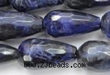 CSO38 15.5 inches 12*24mm faceted teardrop sodalite gemstone beads