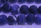 CSO455 15.5 inches 8mm round matte sodalite gemstone beads