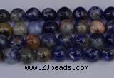 CSO510 15.5 inches 4mm round orange sodalite beads wholesale