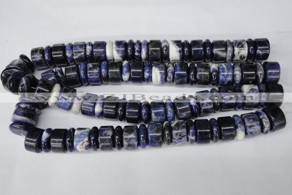 CSO52 15.5 inches 6*18mm & 11*18mm rondelle sodalite gemstone beads