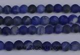 CSO540 15.5 inches 4mm round matte sodalite beads wholesale