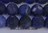 CSO545 15.5 inches 14mm round matte sodalite beads wholesale