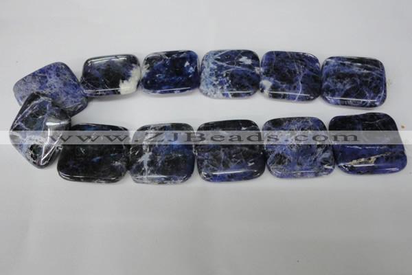 CSO57 15.5 inches 35*35mm square sodalite gemstone beads