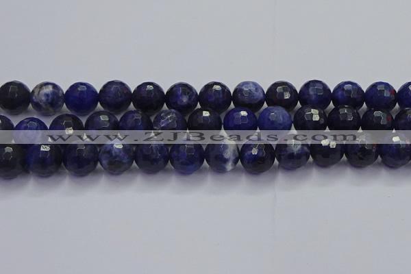 CSO605 15.5 inches 14mm faceted round sodalite gemstone beads