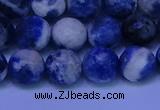 CSO623 15.5 inches 10mm faceted round AB grade sodalite beads