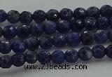 CSO641 15.5 inches 4mm faceted round sodalite gemstone beads