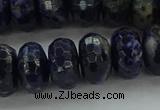 CSO665 15.5 inches 8*14mm faceted rondelle sodalite gemstone beads