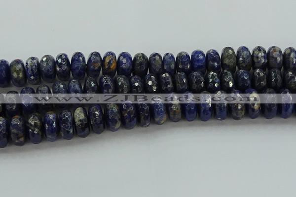 CSO666 15.5 inches 9*16mm faceted rondelle sodalite gemstone beads