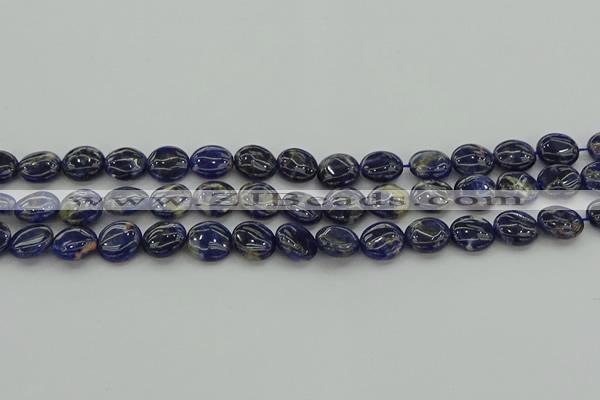 CSO671 15.5 inches 12mm flat round sodalite gemstone beads