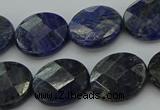 CSO708 15.5 inches 16mm faceted coin sodalite gemstone beads