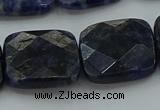 CSO729 15.5 inches 18*18mm faceted square sodalite gemstone beads