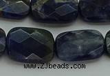 CSO739 15.5 inches 15*20mm faceted rectangle sodalite gemstone beads