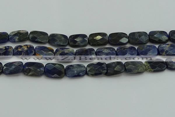CSO739 15.5 inches 15*20mm faceted rectangle sodalite gemstone beads