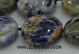 CSO776 15.5 inches 20mm flat round orange sodalite beads wholesale