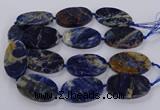 CSO820 15.5 inches 30*50mm - 32*52mm oval orange sodalite beads