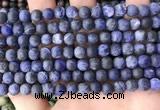 CSO841 15.5 inches 6mm round matte sodalite beads wholesale