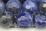 CSO912 15 inches 10mm faceted round sodalite beads wholesale