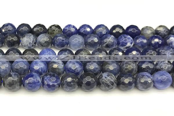 CSO913 15 inches 12mm faceted round sodalite beads wholesale