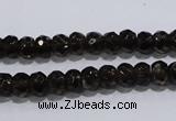 CSQ108 5*7mm faceted rondelle grade AA natural smoky quartz beads