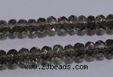 CSQ109 5*8mm faceted rondelle grade AA natural smoky quartz beads