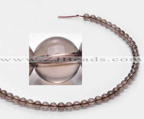 CSQ11 6mm round A grade natural smoky quartz beads Wholesale